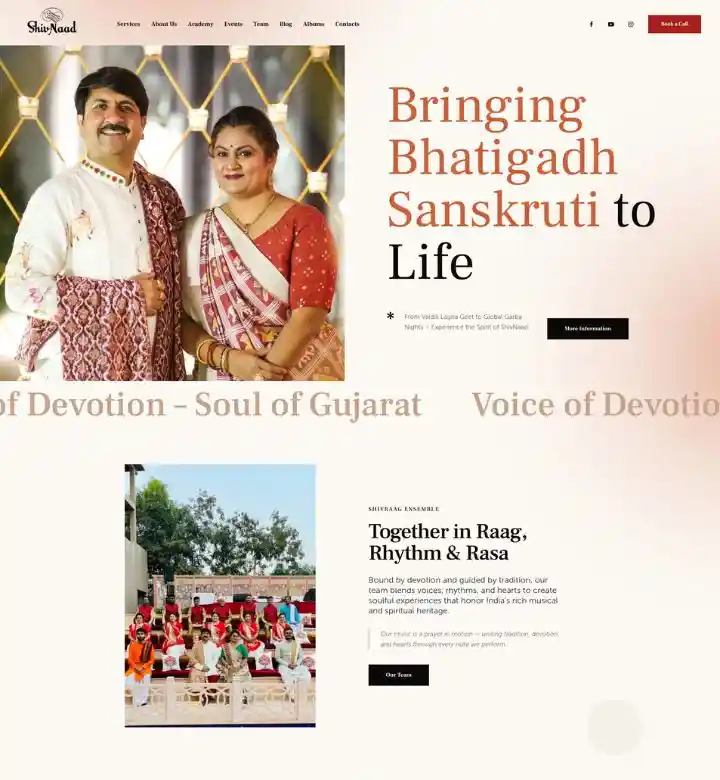 ShivNaad homepage view